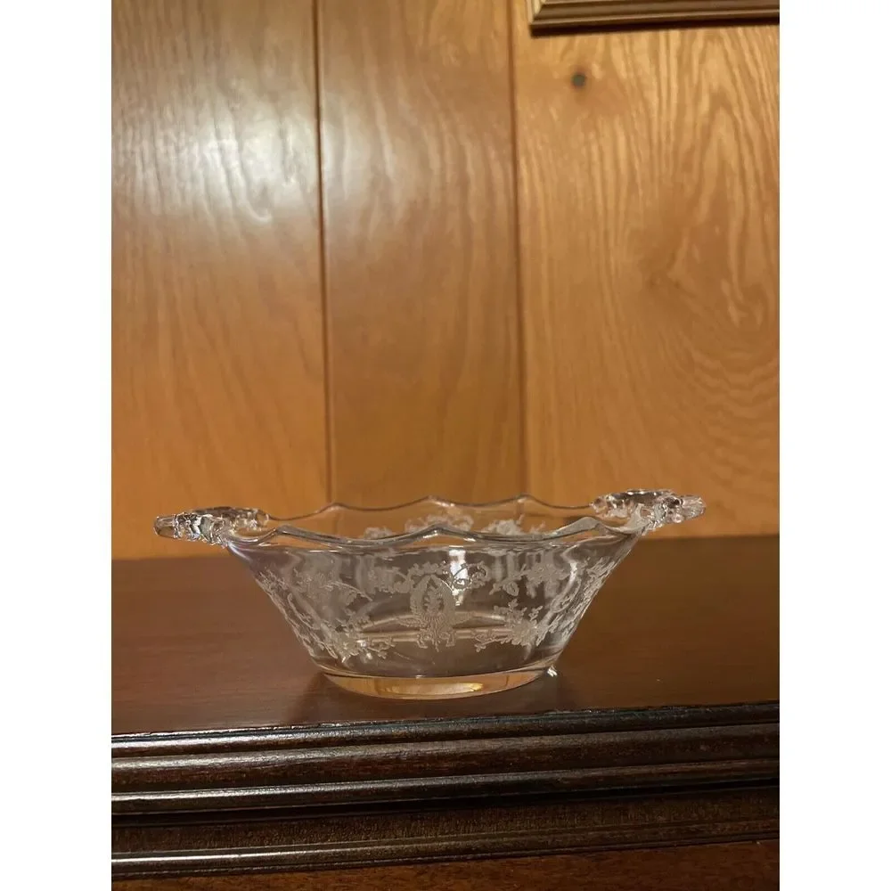 Vintage  New Martinsville/ Viking Glass Company Divided ‎ Dish Prelude Pattern 2
